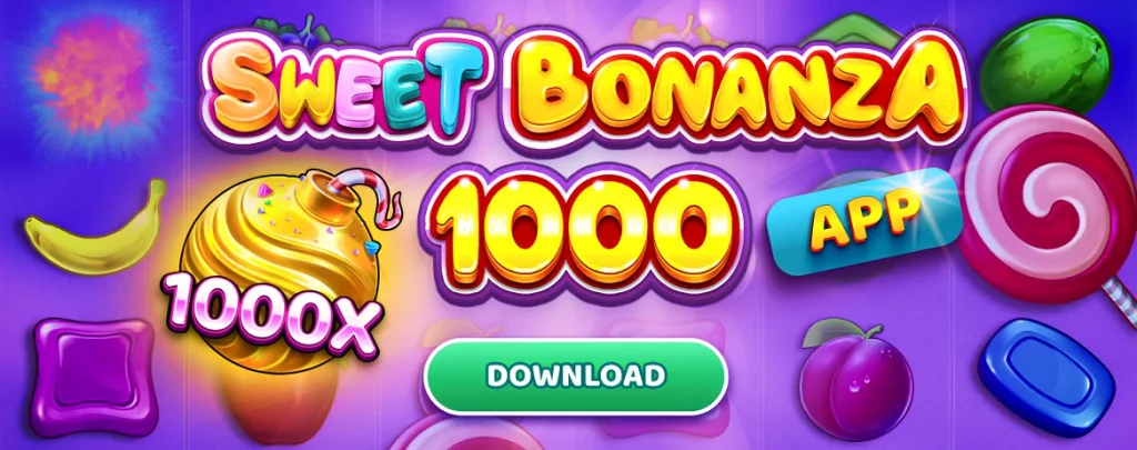 sweet bonanza 1000 on background characters download and app