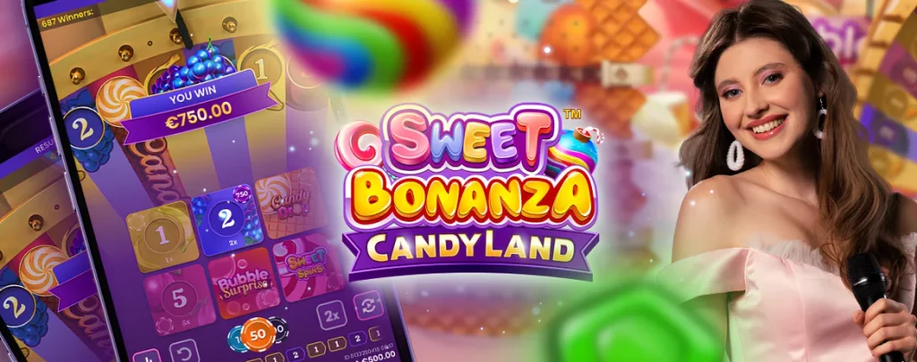 sweet bonanza candyland - gameplay on the phone